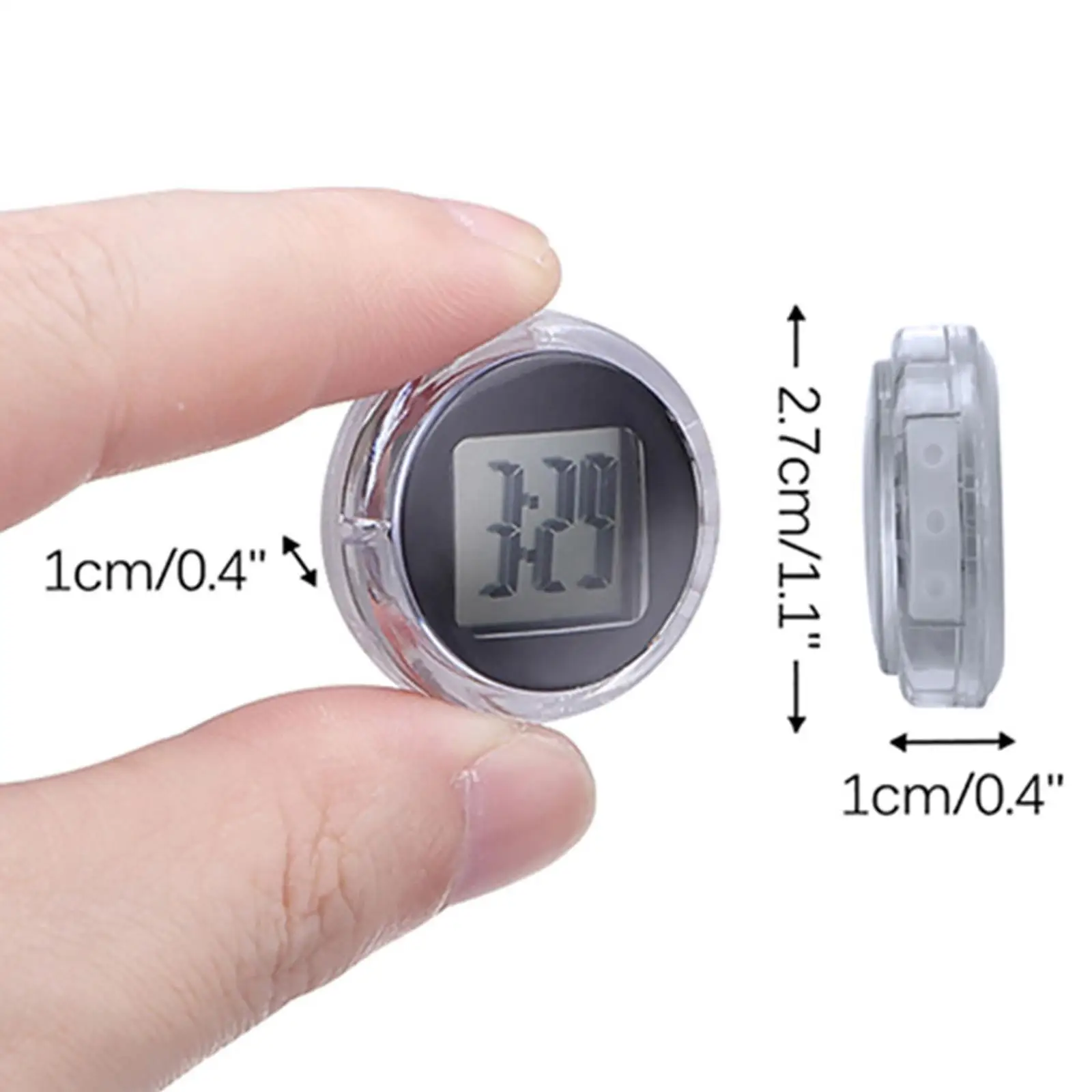 Motorcycle Clock Sticky on Watch Motorcycle Handlebar Clock Waterproof Mini