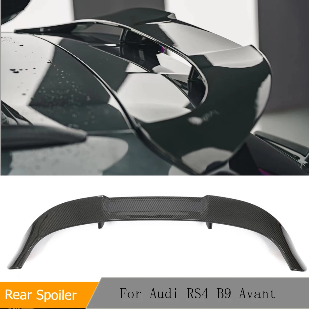 Prepreg Dry Carbon Car Rear Spoiler Roof Wing for Audi RS4 B9 Avant Wagon Car Rear Wing Car Tail Wing Decoration 2021 2022