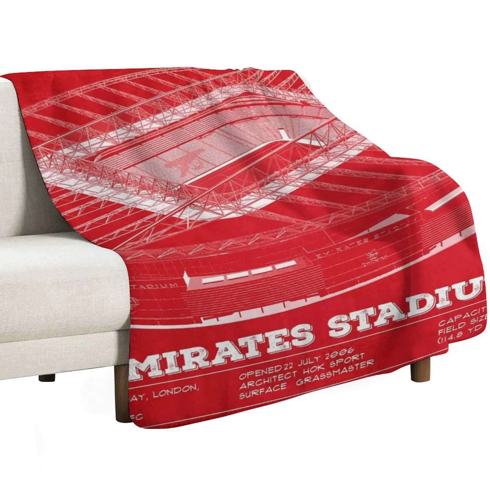 Emirates Stadium Throw Blanket Thermal christmas decoration Winter beds Custom Plaid Quilt Blankets
