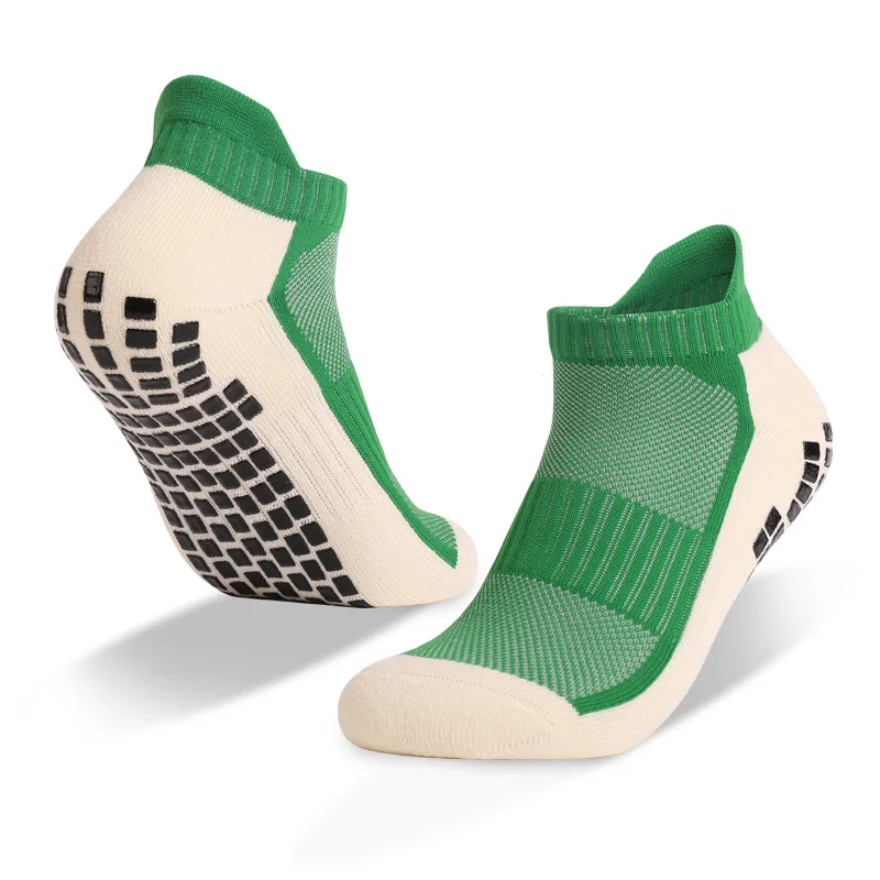 Unisex Football Socks Anti Slip Silicone Sole Adults Sports Soccer Socks Low-Top Breathable Yoga Grip Mesh Socks 10 Colors