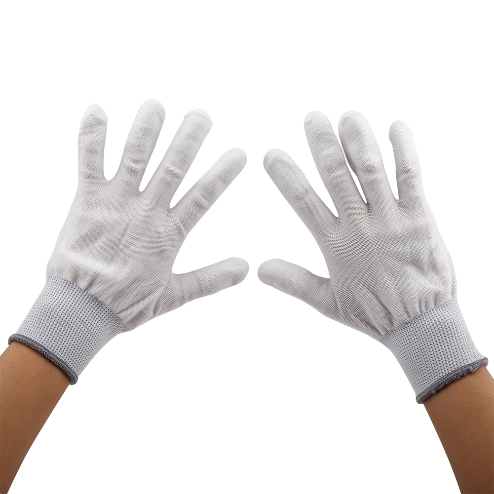 

ZK30 1 Pair Anti Static Antiskid Glove PU Coated Finger Part (L)