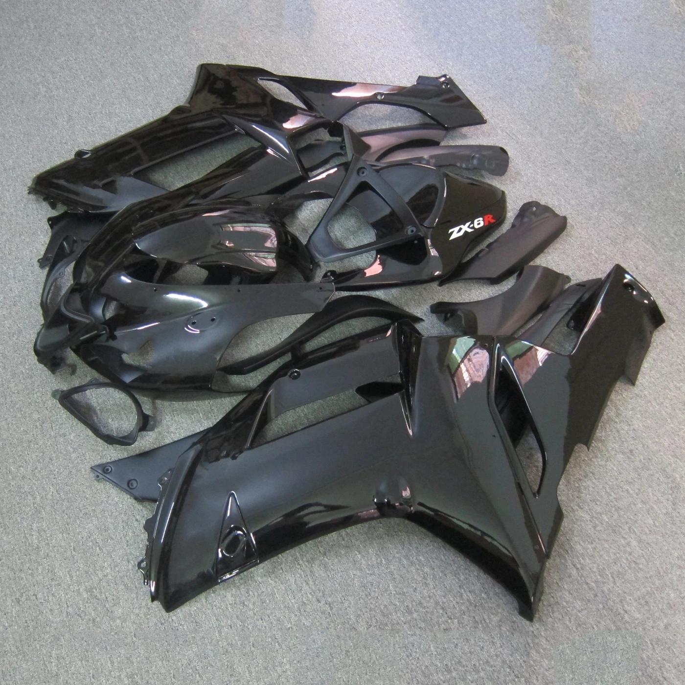 Style New ABS Fairings Kit Fit For Kawasaki Ninja ZX-6R ZX6R 636 2007 2008 07 08 Bodywork Set Black view 3