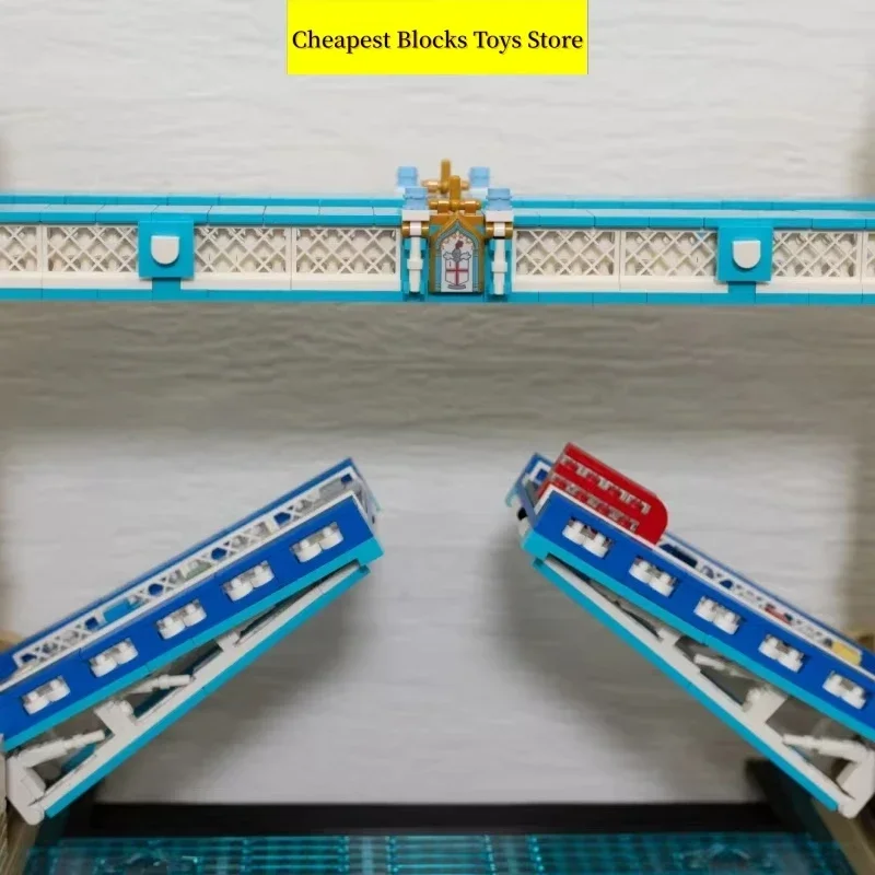 New Famous Building Opening and Closing Bridge Twin3745pcs  Tower Bridge Building Block Toy Model Suitable for Birthday Gifts