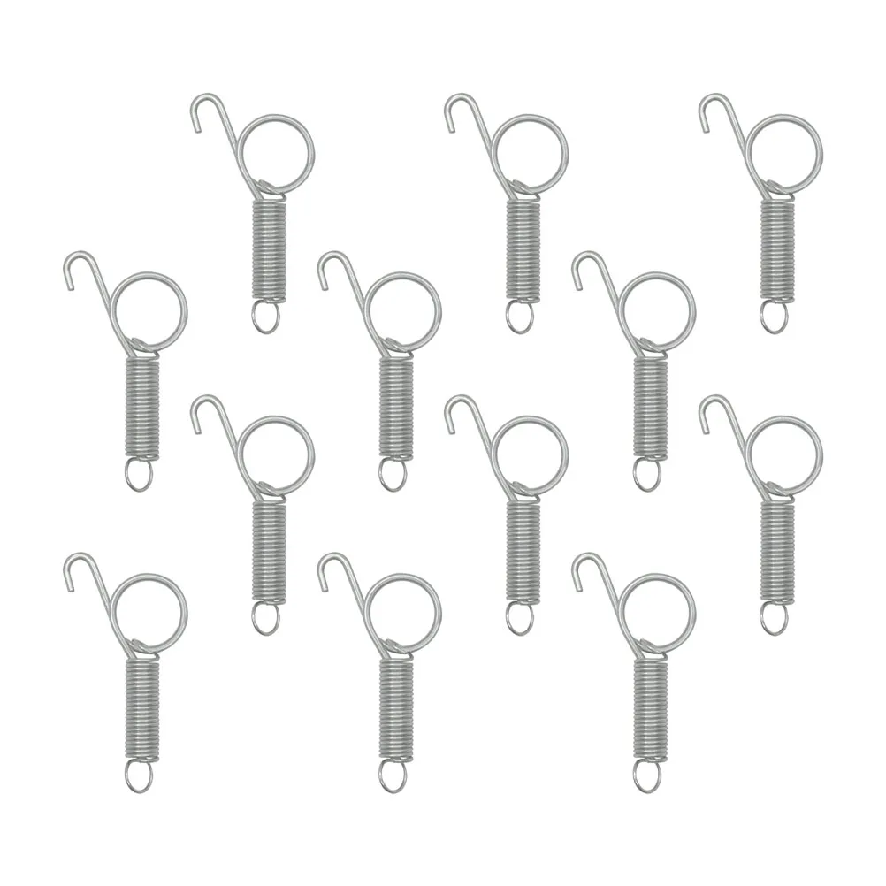 

12 Pcs Rabbit Cage Spring Hooks Pet Fixing Small Steel Gate Latch Birdhouses Outdoors Spring Latch Hooks Door Metal Easy Install