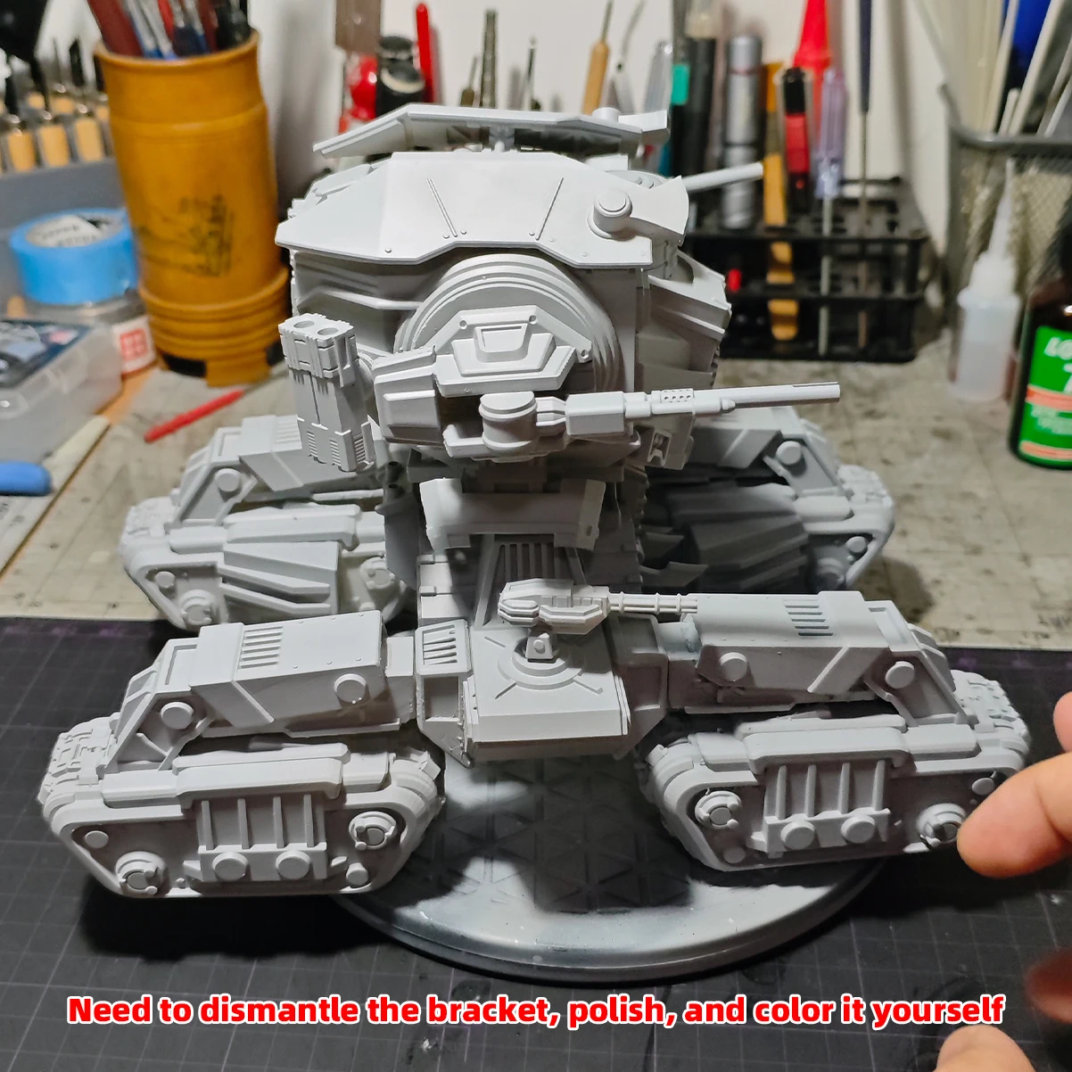 1/35 Modellbausatz 3D Harz Miniaturfiguren Diorama Unbemalte Sci-Fi Gepanzerte Panzer Land Cruiser Super Heavy DIY – Detail 5