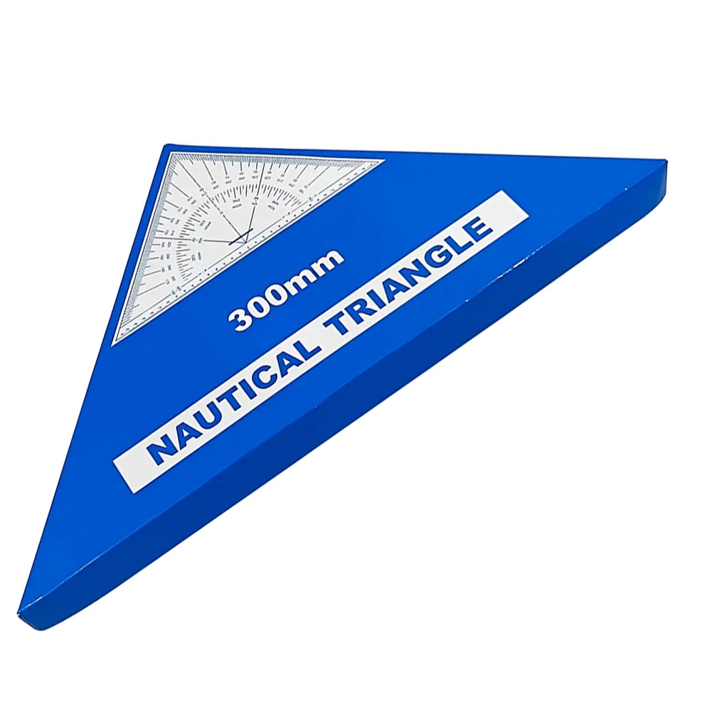 2PCS Chart Drawing Triangle Ruler Acrylic 300mm-Nautical Navigation Triangle Drafting Marine Accessories Diagram Drawing Set