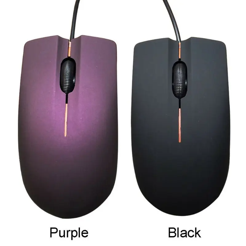 USB Game Mouse 3-Button Frosted Surface Sensitive Optical Mouse for Office Gaming PC Keyboard 1200dpi