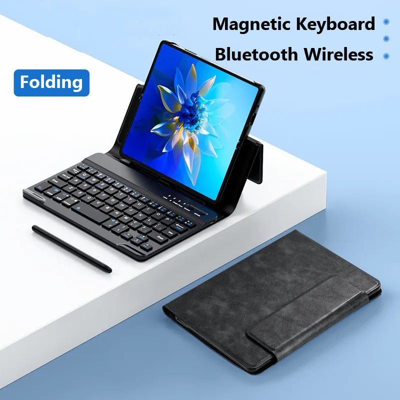 Case for Vivo X Fold3 Fold3 Pro 2 Fold XFold Plus Bluetooth Keyboard Magnetic Folding Folio Stand Leather with Capacitive Pen