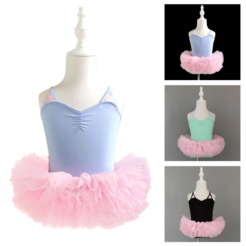 

Dance Dress Kids Cotton Practice Clothes Girl Summer Suspender Ballet TT Skirt June 1st Children's Day Performance Clothes