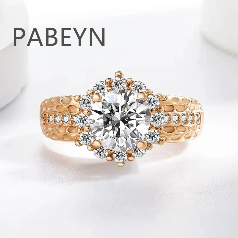 925 Sterling Silver Fashion Champagne Gold Eight Hearts Eight Arrows Zircon Ring Ladies Jewelry Birthday Anniversary Gift