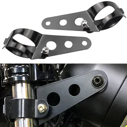 35mm-43mm Adjustable Headlight Mount Brackets Fork Ear Motorcycle Universal For Chopper Cafe Racer Yamaha Kawasaki BMW