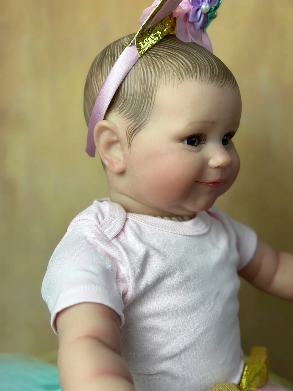 60 CM Reborn Baby Cloth Body parrucca giocattolo 3D Paint Skin con vena Silicone per ragazza principessa Toddler Bebe Artist Collection