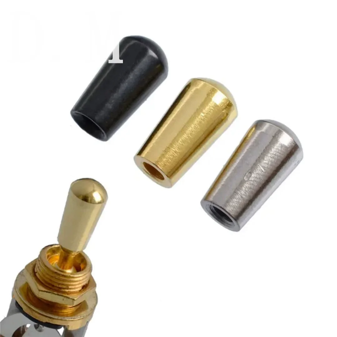 5Pcs/Set Electric Guitar Switch Cap 3-Way Oscillating Switch Cap Metal Closed/Open LP Electric Guitar Switch Cap
