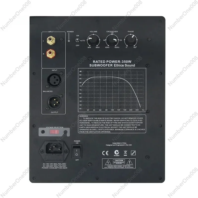 Wishcolor Subwoofer Board Plate Amplifier Ethics Sound 350W Closed & Phase-Inverted Subwoofers