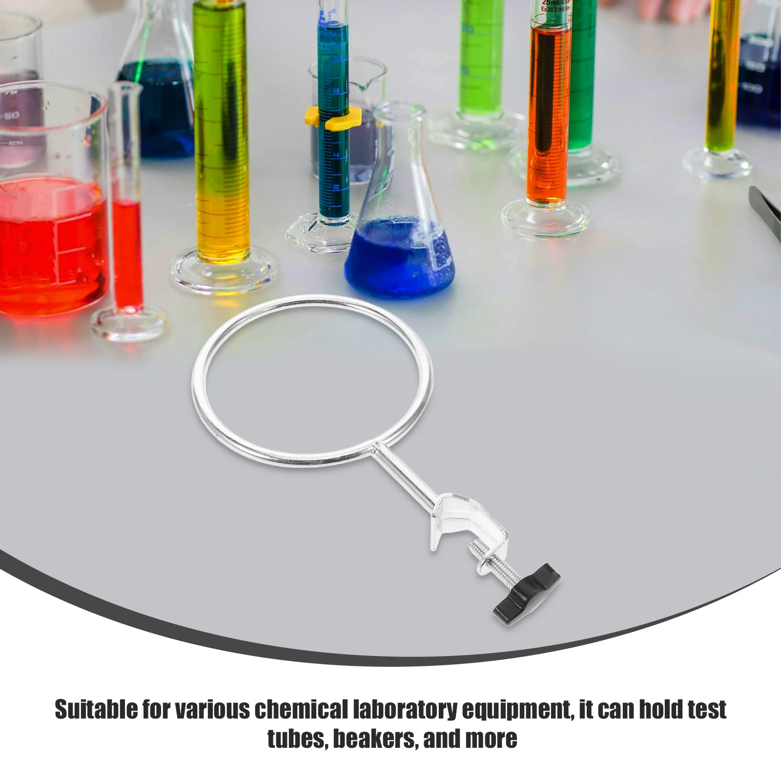 

1pcs Lab Support Stand Clamps Iron Retort Clamp Test Tube Holder Ring Condenser Stand Metal Laboratory Fixtures For Chemistry
