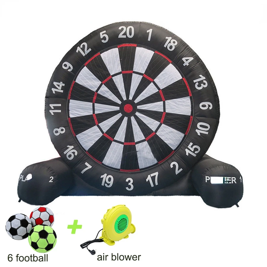 Giant Inflatable Football Dart Board Game Target with 6 PCS Balls For Outdoor or Playground Sports Entertainment