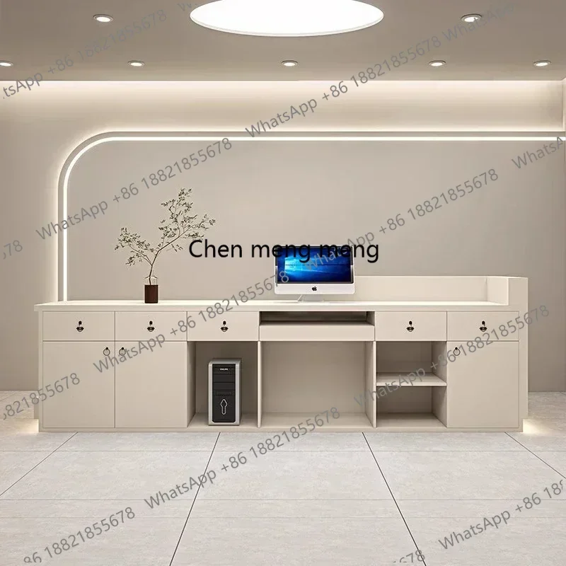 

Hot sales office table salon reception desk Luxury Bar Clothing shop checkout institution Paint front desk Dental clinic Recepti