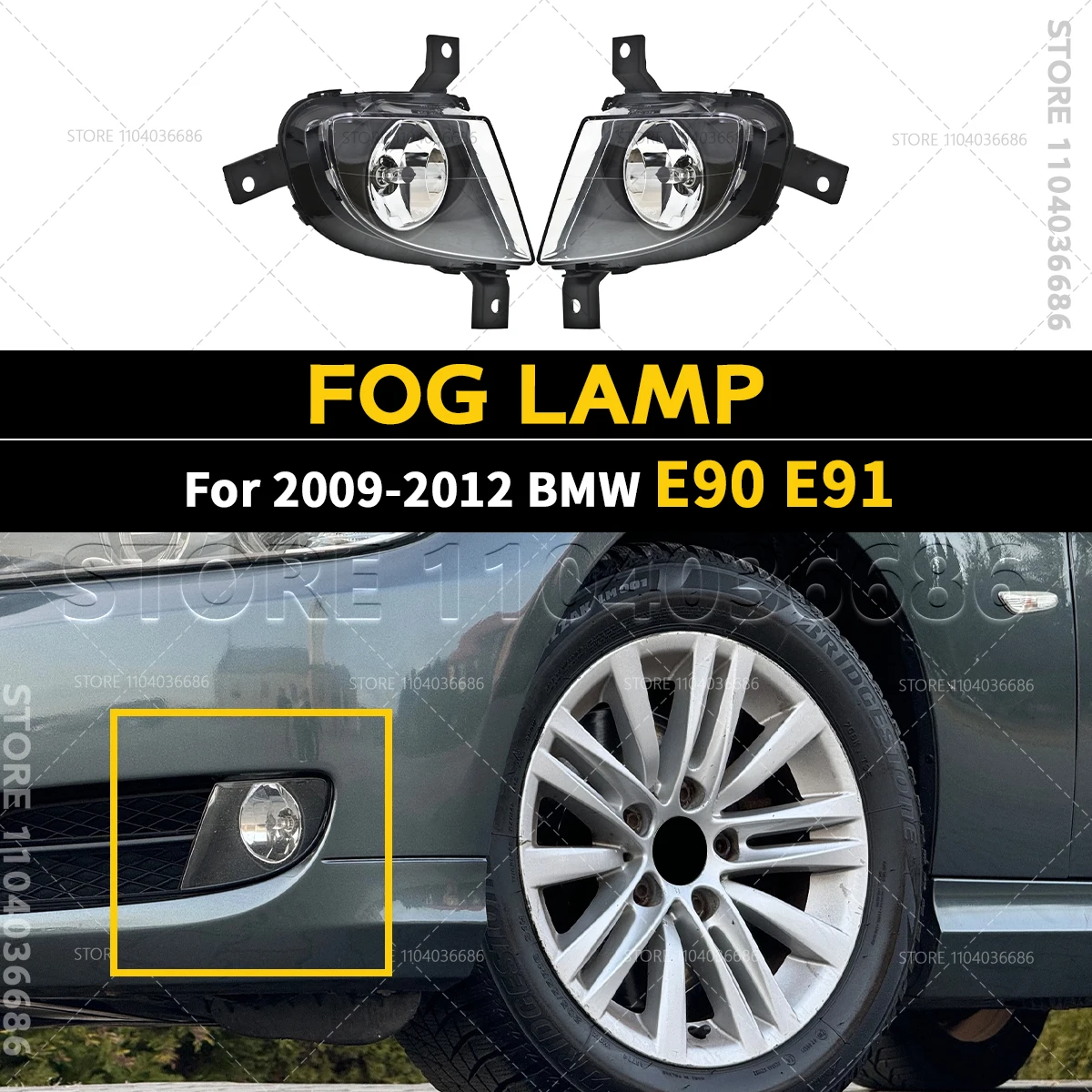 

Для 2009 2010 2011 2012 E90 E91 BMW 323i 328i 328xi 335d 335i 335xi Противотуманная фара переднего бампера (без лампы) 63177199893 63177199894