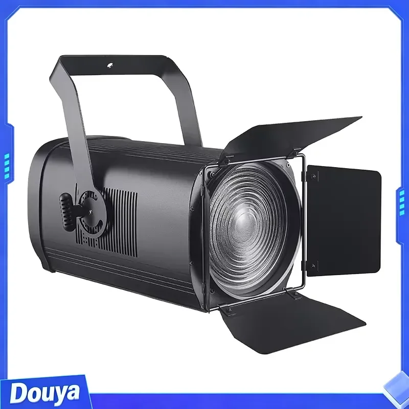 Professional 300W Auto-Focus Zoom Fresnel RGBW LED Moving Studio Light 200W DMX Spotlight for TV Shows Stages Theaters DJ view 3