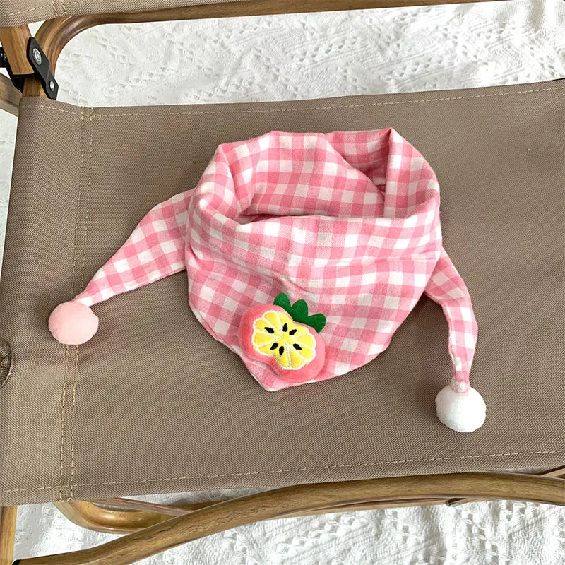 Male and female baby cute cartoon triangle scarf autumn and winter new little girl hundred with the scarf girls outing windproof
