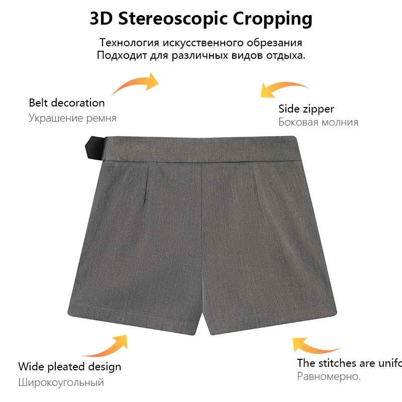 RECJI Damesrokbroek Modieus Veelzijdig Brede geplooide riem Rokbroek Essentieel lente- en herfstitem Trafizaran