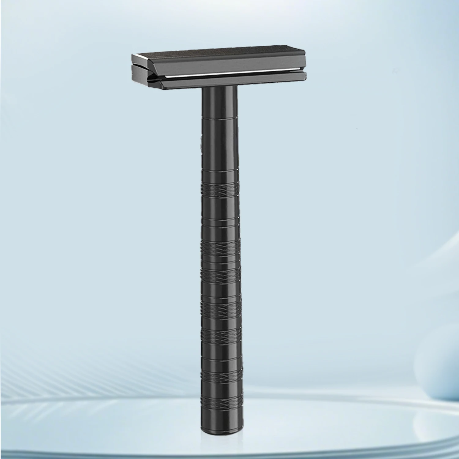 

Men's Aluminum Safety Razor with Double Edge Blades Non-Slip Handle for Smooth Durable Shave