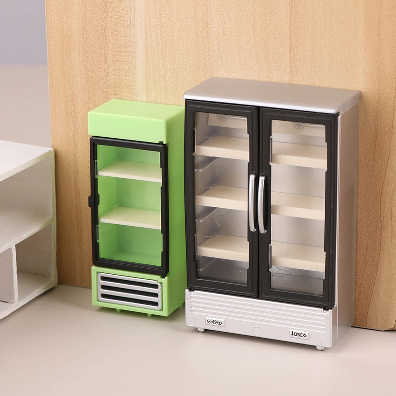 1/12 Dollhouse Simulation Refrigerator Freezer Model Miniature Ornaments Dollhouse Mini Furniture Accessories Decorative Toys - Image 3