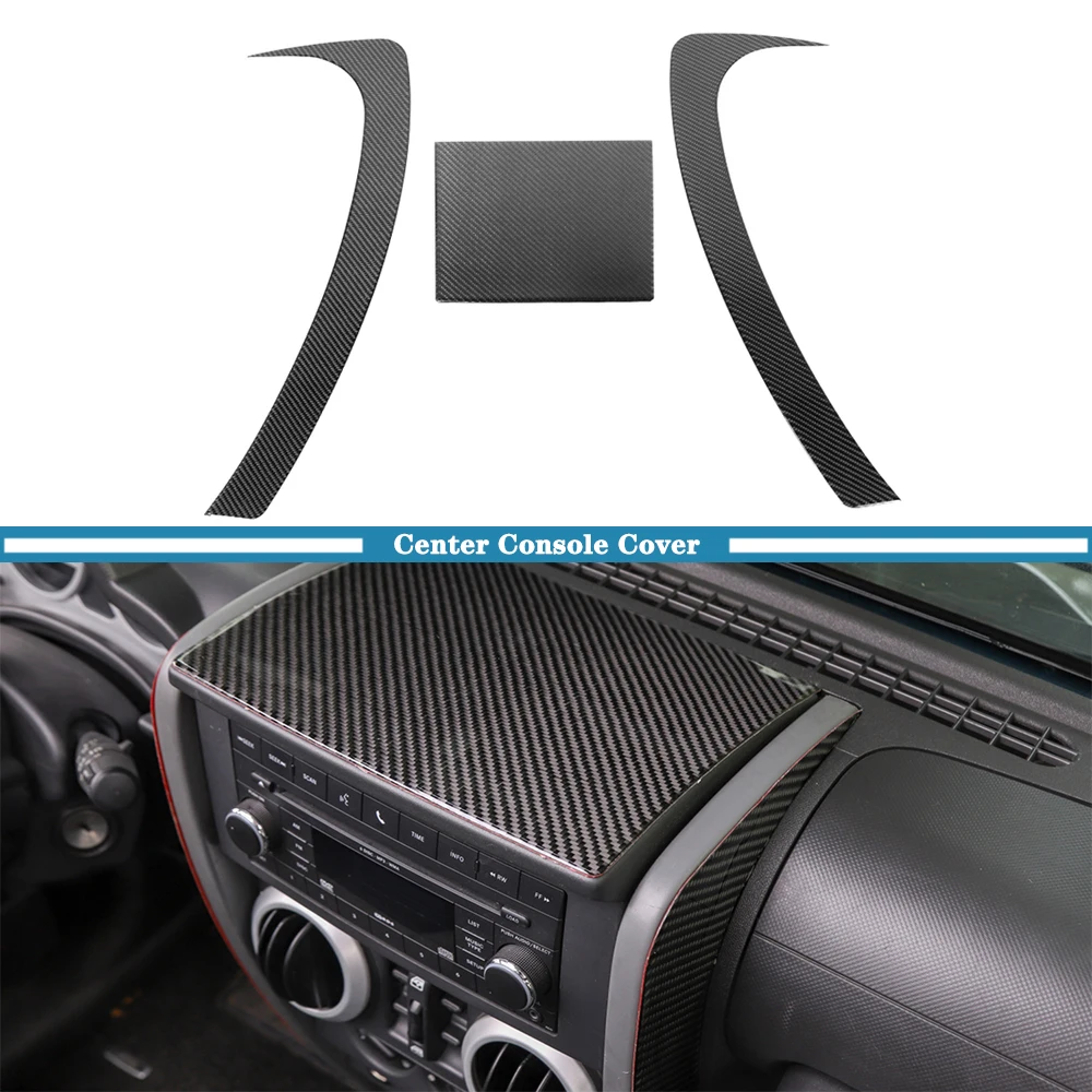 Car Center Console Decorative Trim Cover Protector Decal for Jeep Wrangler JK 2007 2008 2009 2010 2/4-Door Interior Accessories