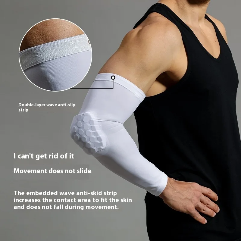 Hexagonal Arm Elbow Protectivne Pads Men Basketball Tennis Baseball Volleyball Cycling Outdoor Sports Protective Gear Shockproof