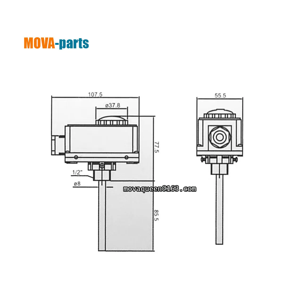 220V 16A 0-90 Degrees 30-110 Degree Water Heater Boiler Switch Thermostat Control Valve