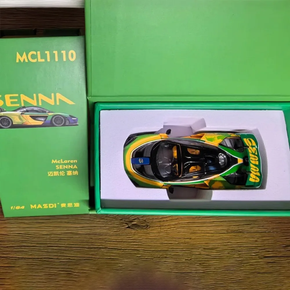 Masdi 1:64 Mclaren Senna MCL1110 Edizione Speciale Auto Sportiva In Lega In Miniatura Pressofuso Ornamento Mclaren Collezione Modello Ragazzo Regali