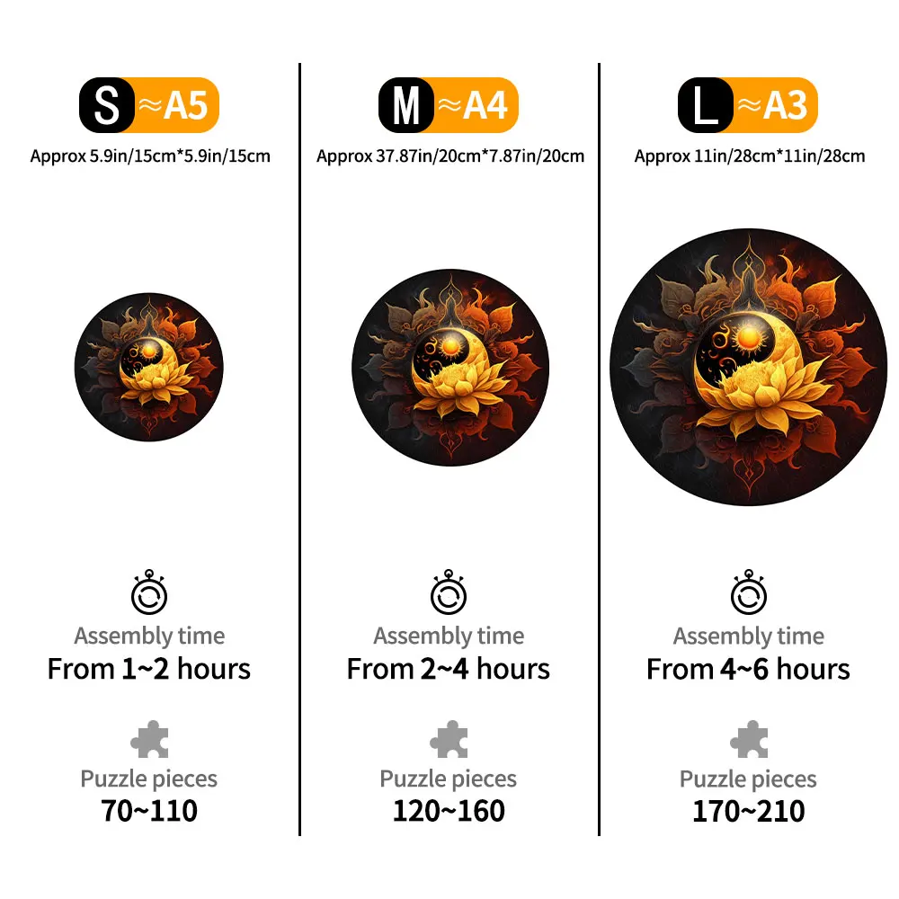 ألغاز خشبية على شكل قمر وأزهار ، ألعاب عالية الجودة ، حيوانات غير منتظمة الشكل ، ألعاب حفلات ، هدايا عيد الميلاد للعائلة والأصدقاء #6