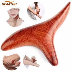 Strumenti Gua Sha per massaggio con punto trigger in legno, strumenti professionali per il drenaggio linfatico, strumenti per massaggio con terapia del legno per il viso delle mani delle gambe posteriori