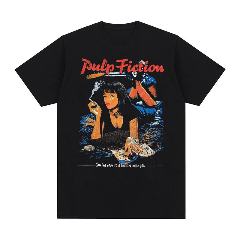 パルプフィクションヴィンテージ-tシャツクラシック映画クエンティン・タランティーノ面白いコットンメンズ-tシャツ新しい-tee-tシャツレディーストップス