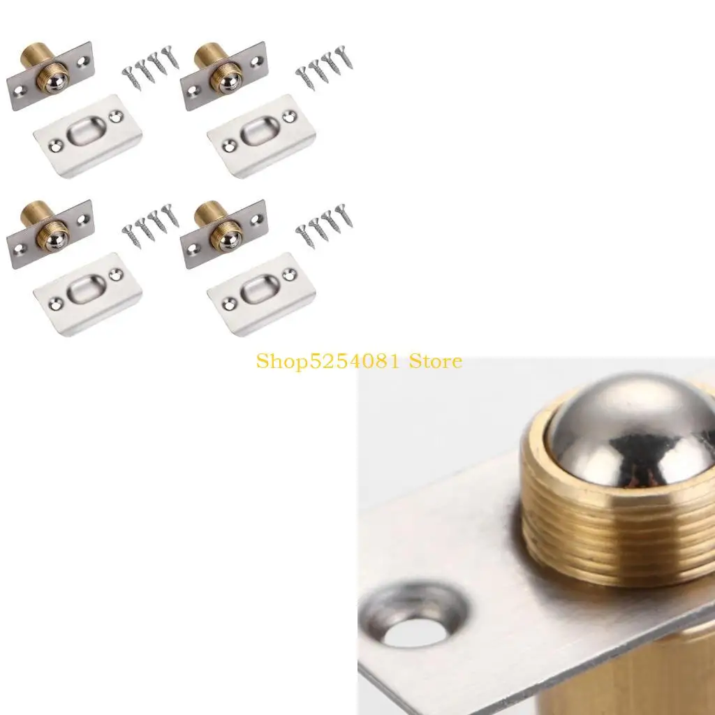 

AXYC 4Pcs Adjustable Concealed Latches Closet Door Balls Catches French Door Lock Balls Door Catches Easy to Install