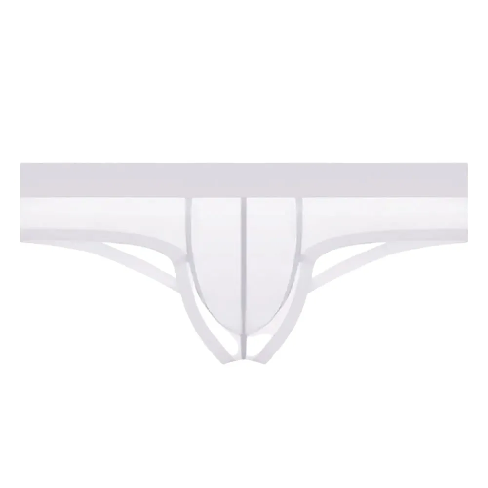 

1 шт., мужские ультратонкие прозрачные трусы, нижнее белье из ледяного шелка, бесшовные трусики с низкой талией, сексуальное прозрачное плотное нижнее белье M-2XL, большой размер