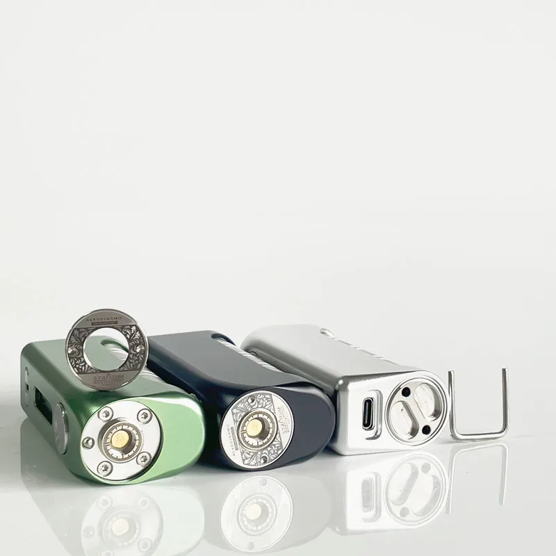 صندوق ستراتوم Mod Stratum V6S Style DNA 60C أصلي Chipest VW Box Mod أسود غير لامع POM/Peek/Ultem/ألومنيوم عالي الجودة