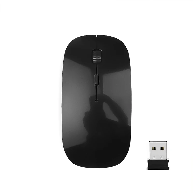 Schlanke Drahtlose Maus 2,4 GHz Optische Mäuse 1600DPI USB Empfänger Gamer Büro Dünne Maus Ergonomisches Design Mäuse Für PC Laptop Desktop