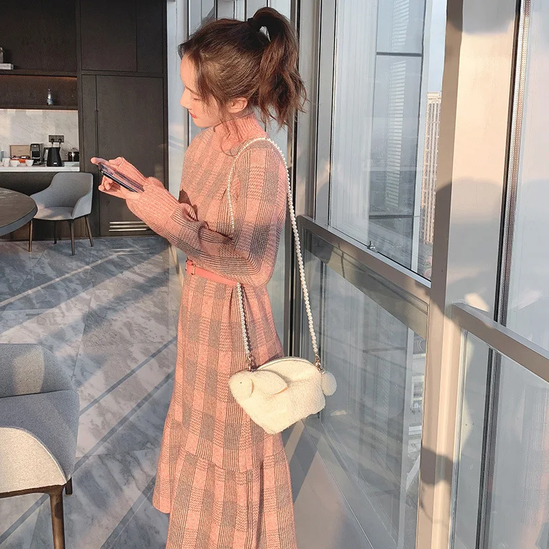 Knee Length Pullovers For Woman Sweaters Jumpers Women Charming Button-Decorated Loose Golf Youth Trendy Placket Front All-Match