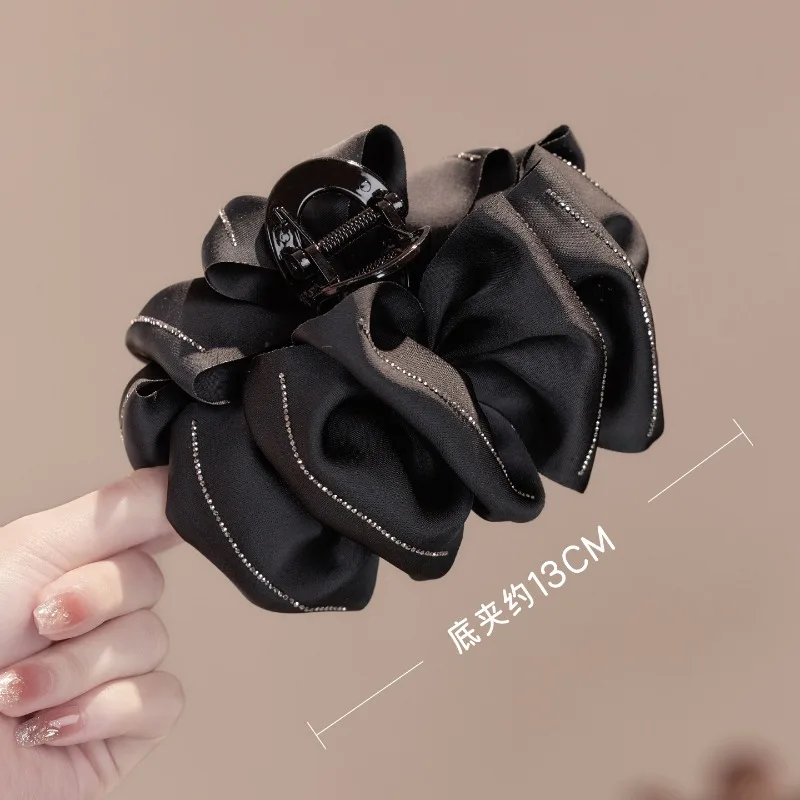 

Autumn and Winter Velvet Bow Clip Rhinestone Cloud Bubble Hair Claw Clip Заколки Для Волос Hair Accessories for Women