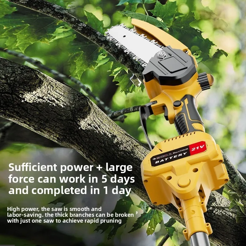 

Cordless Electric Pole Saw for Tree Trimming, Battery-Powered Limb Cutter & Pruner , Adjustable Speed Control