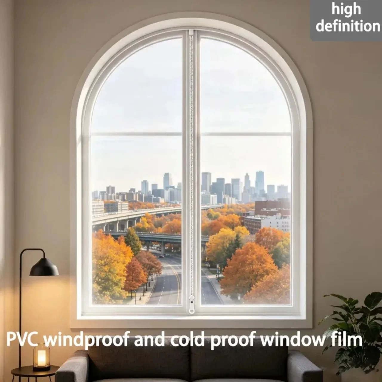 Winter New Environmentally Friendly White Edge Windproof, Cold Proof and Heat-insulating Window Film, Made of PVC Material