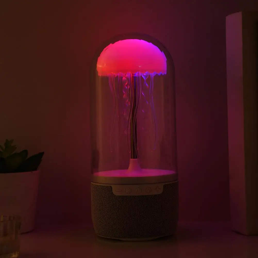 Jellyfish Bluetooth Speaker Lamp HiFi Stereo 3D Surround Subwoofer Floating Jellyfish Speaker Color Changing Home Decoration ﻿