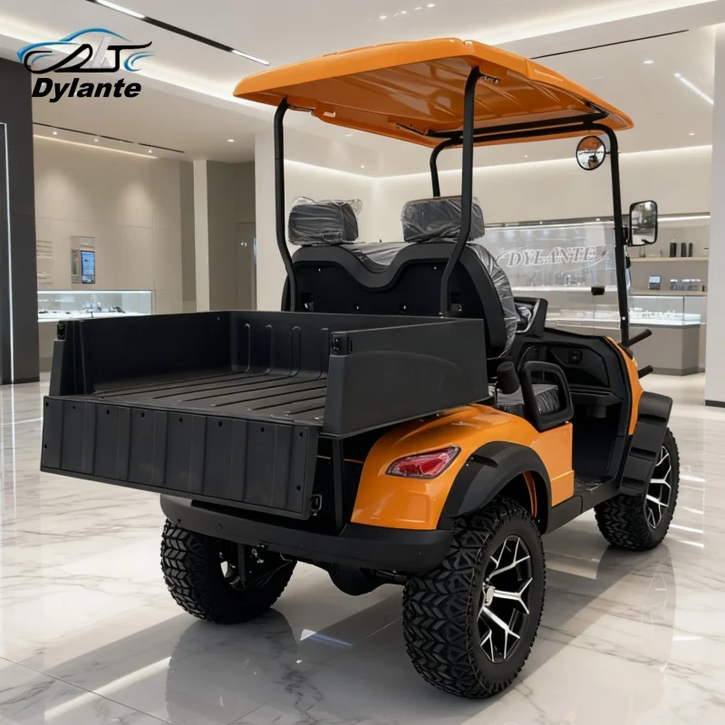 

Вездеходный подъемник Дешевая маленькая электрическая экскурсионная клюшка Внедорожник 2-местная 60/72 В В Внедорожная тележка для гольфа с задним грузовым ящиком