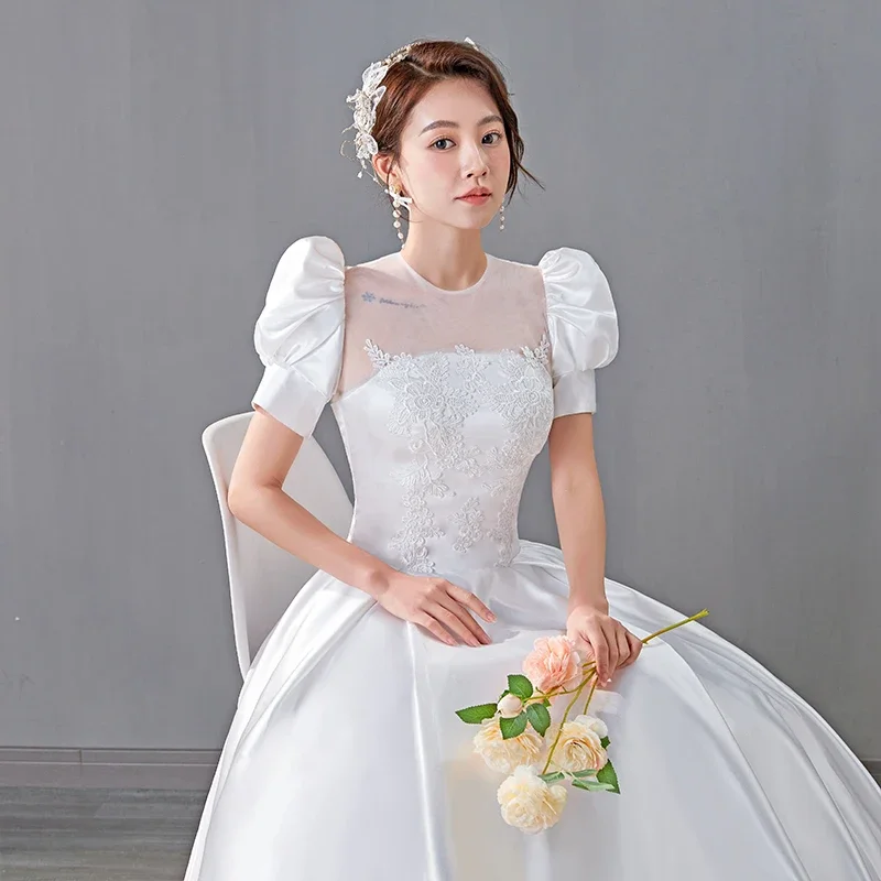 Customized Wedding Dress Plu Size Ball Gowns Bride Lace Up Wedding Dresses Princess Embroidery Dresses Vestido De Novia