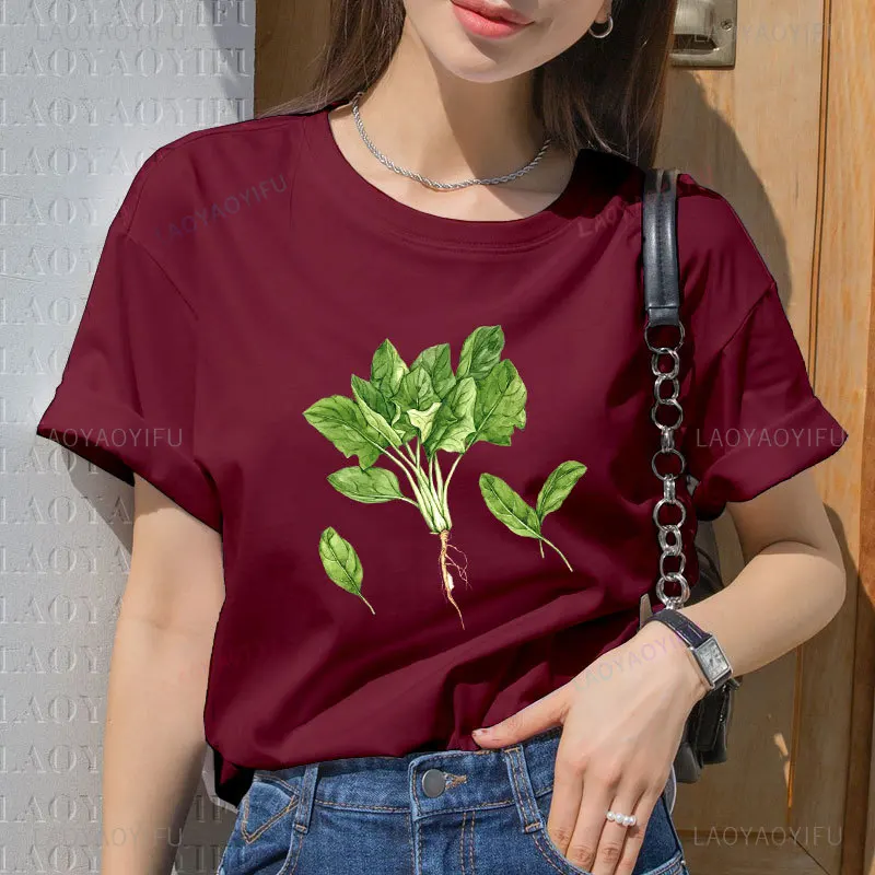 Tipoe Thru The Tatsoi camiseta gráfica de espinaca para jardinería y verduras, regalo divertido para mujer y hombre, camiseta vegana de algodón