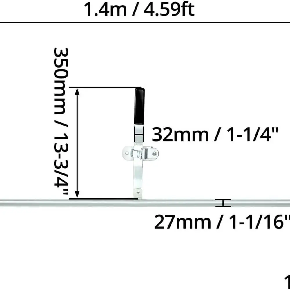 قفل قضيب كامة مقطورة البضائع، 2 حزمة مزلاج باب مقطورة 55 بوصة، مطلي بالزنك، منحدر قابل للطي وباب RV قابل للطي للأسفل، مفصل واحد #6