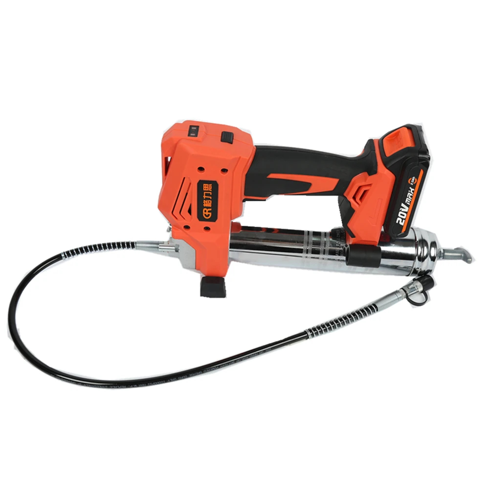 20V Electric 500cc Li-ion Cordless Grease Gun 2.0Ah Battery 10000psi Max Pressure With 2-speed