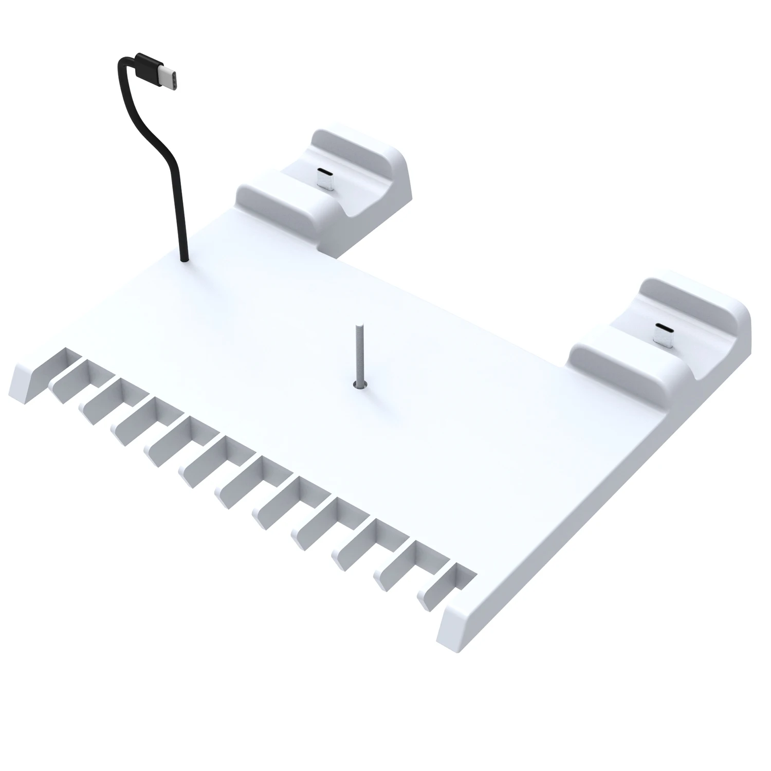 Ipega Multi-Functional Charging Dock for Sony PS5/PS5 Pro/PS5 Slim, Dual Controller Charger, Headset Stand, 10-Game Card Storage