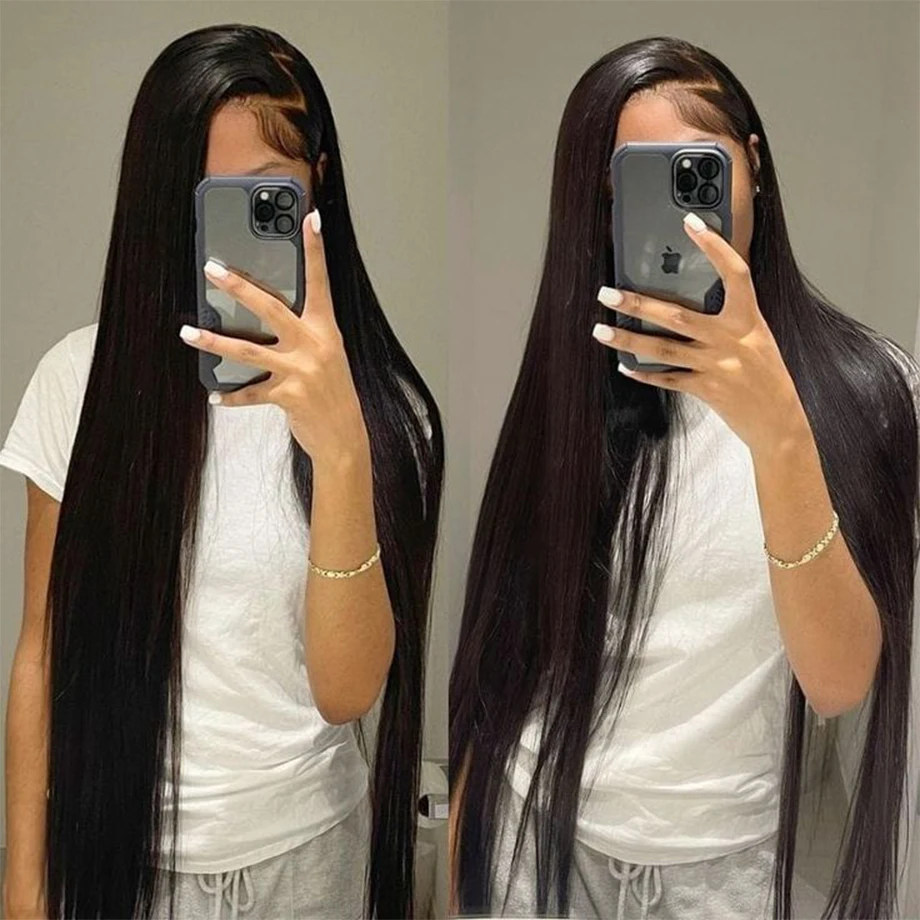 Straight Lace Front Wigs 13x6 HD Transparent Lace Frontal Wig Pre Plucked Remy 13x4 Brazilian Straight Human Hair Wigs For Women